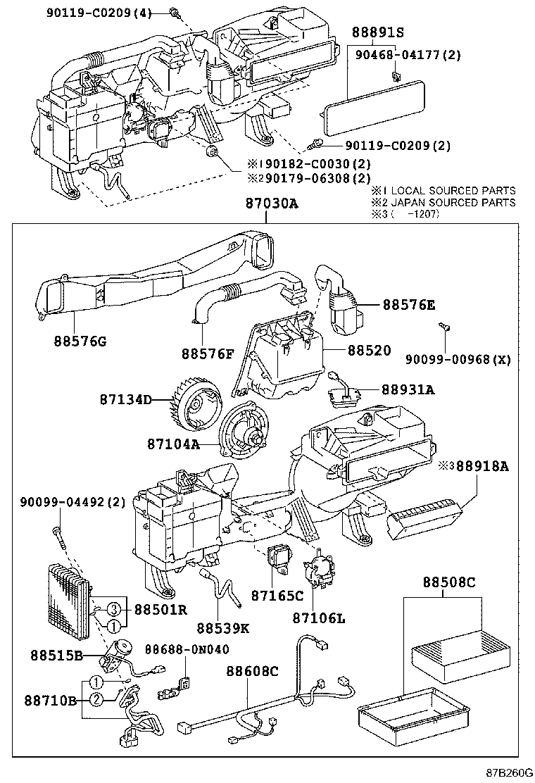 87103-0N021 MOTOR SUB-ASSY, BLOWER W/FAN product image