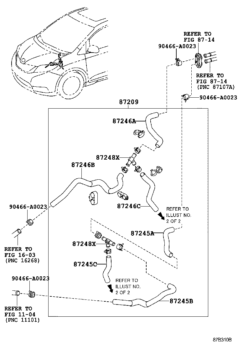 Toyota 87245-08360 HOSE, HEATER WATER, INLET E