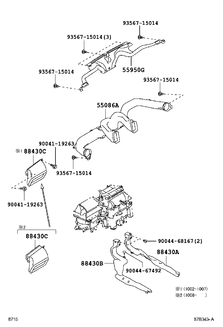 55902-B1070 CONTROL SUB-ASSY, HEATER product image