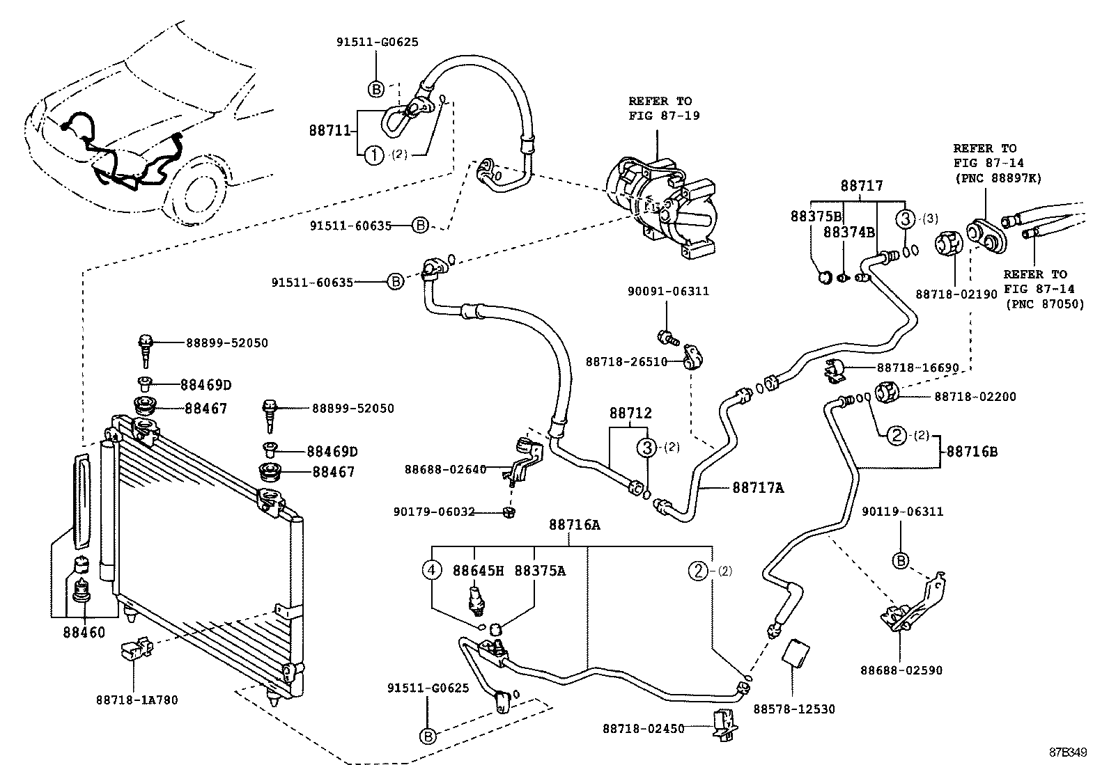 88450-02150 CONDENSER ASSY, W/RECEIVER product image