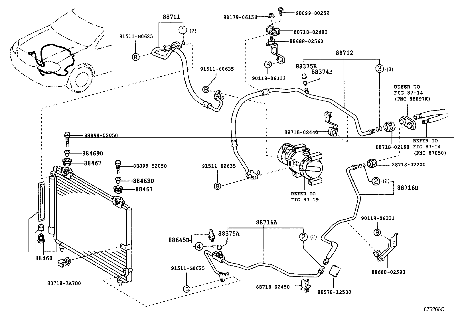 88450-02150 CONDENSER ASSY, W/RECEIVER product image