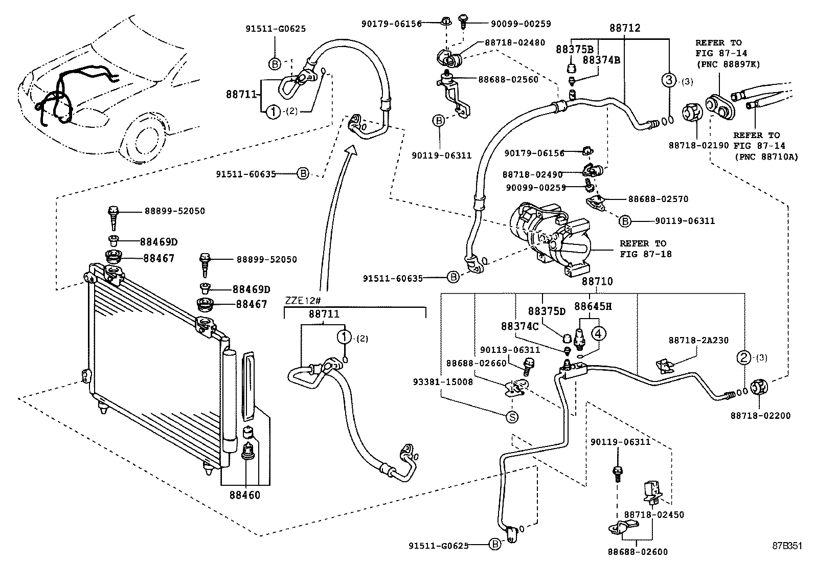 88450-02150 CONDENSER ASSY, W/RECEIVER product image