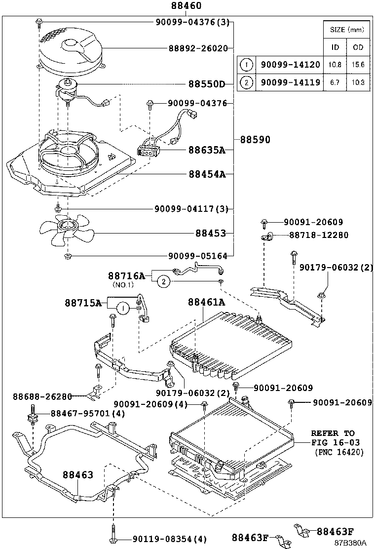 88461-26010 CORE, COOLER CONDENSER product image