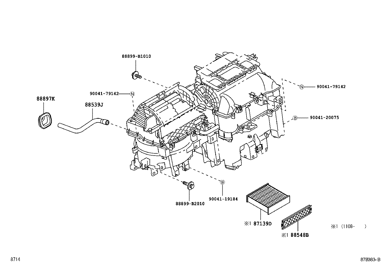 87010-B1271 UNIT ASSY, AIR CONDITIONER product image
