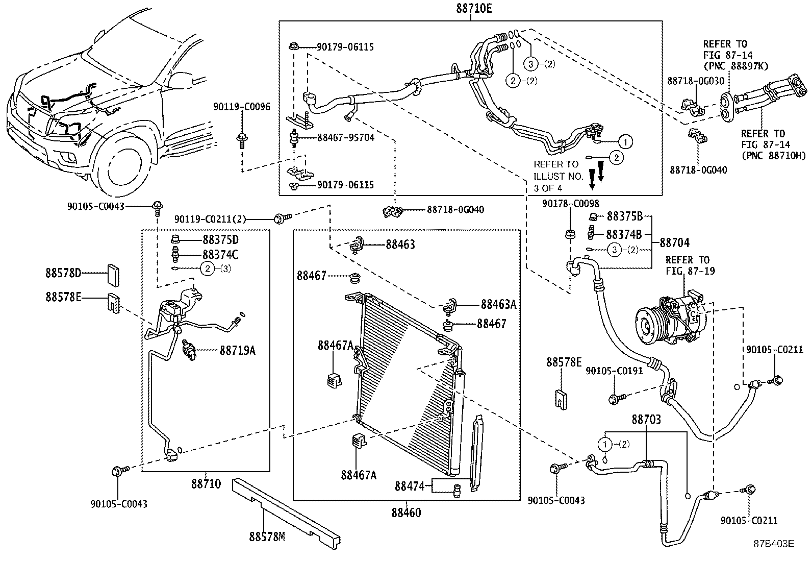 88463-0G010 BRACKET, COOLER CONDENSER, NO.1 product image