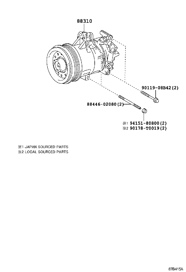 88320-02150 COMPRESSOR ASSY, COOLER product image
