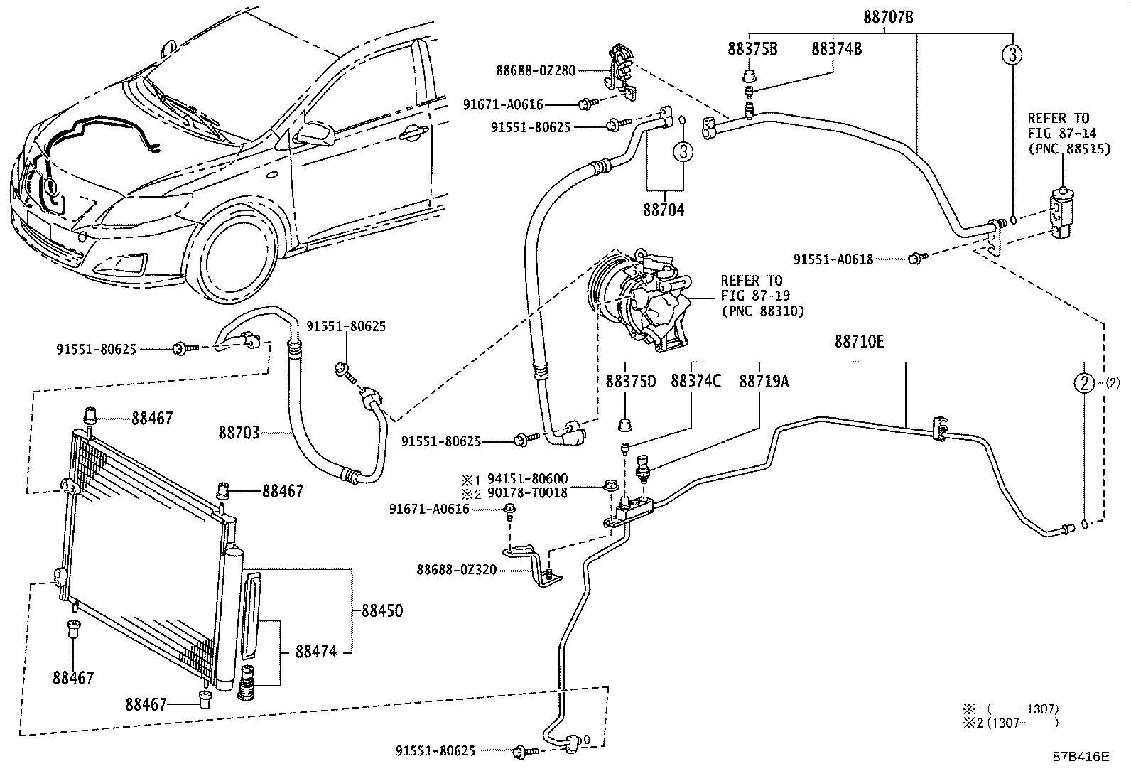 88710-0Z080 TUBE & ACCESSORY ASSY, AIR CONDITIONER product image