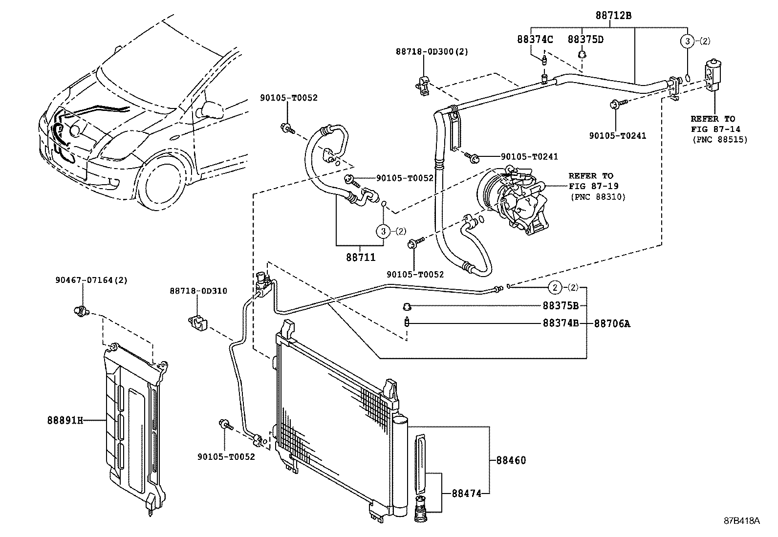 88460-0D090 CONDENSER ASSY, COOLER product image