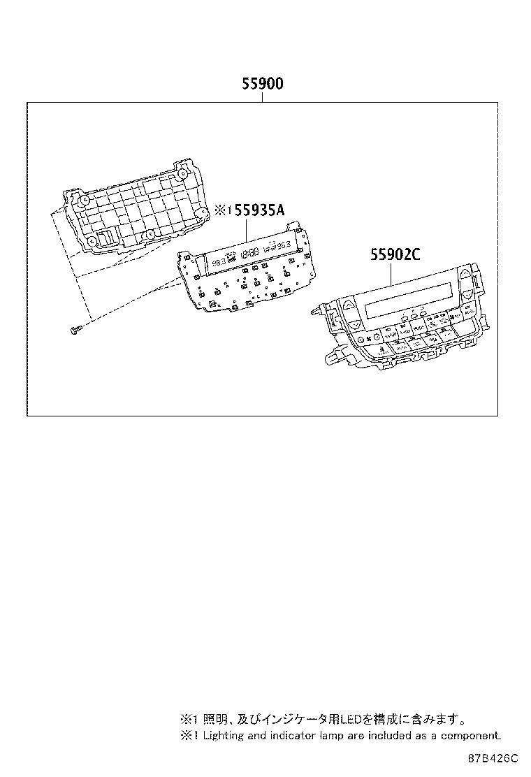 55902-58140 PANEL SUB-ASSY, AIR CONDITIONER product image