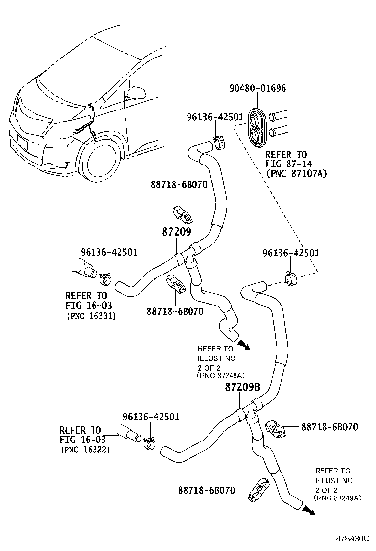87245-58120 HOSE, HEATER WATER, INLET B product image