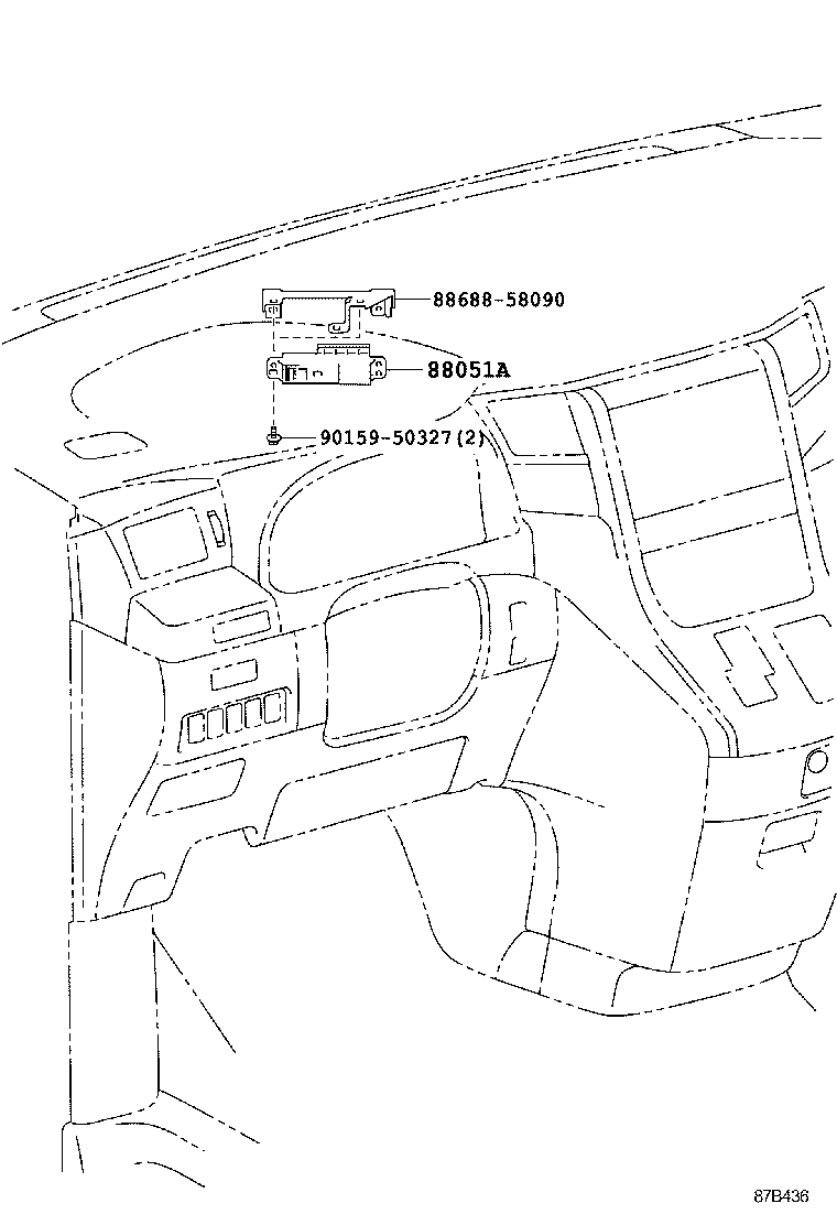 87202-58020 DUCT SUB-ASSY, AIR, REAR product image