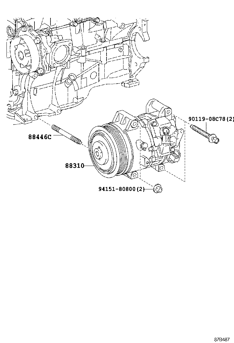 88310-1A751 COMPRESSOR ASSY, W/PULLEY product image