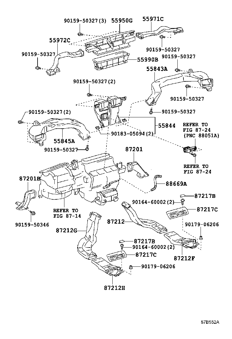 55844-30270 DUCT, HEATER TO REGISTER, NO.2 product image