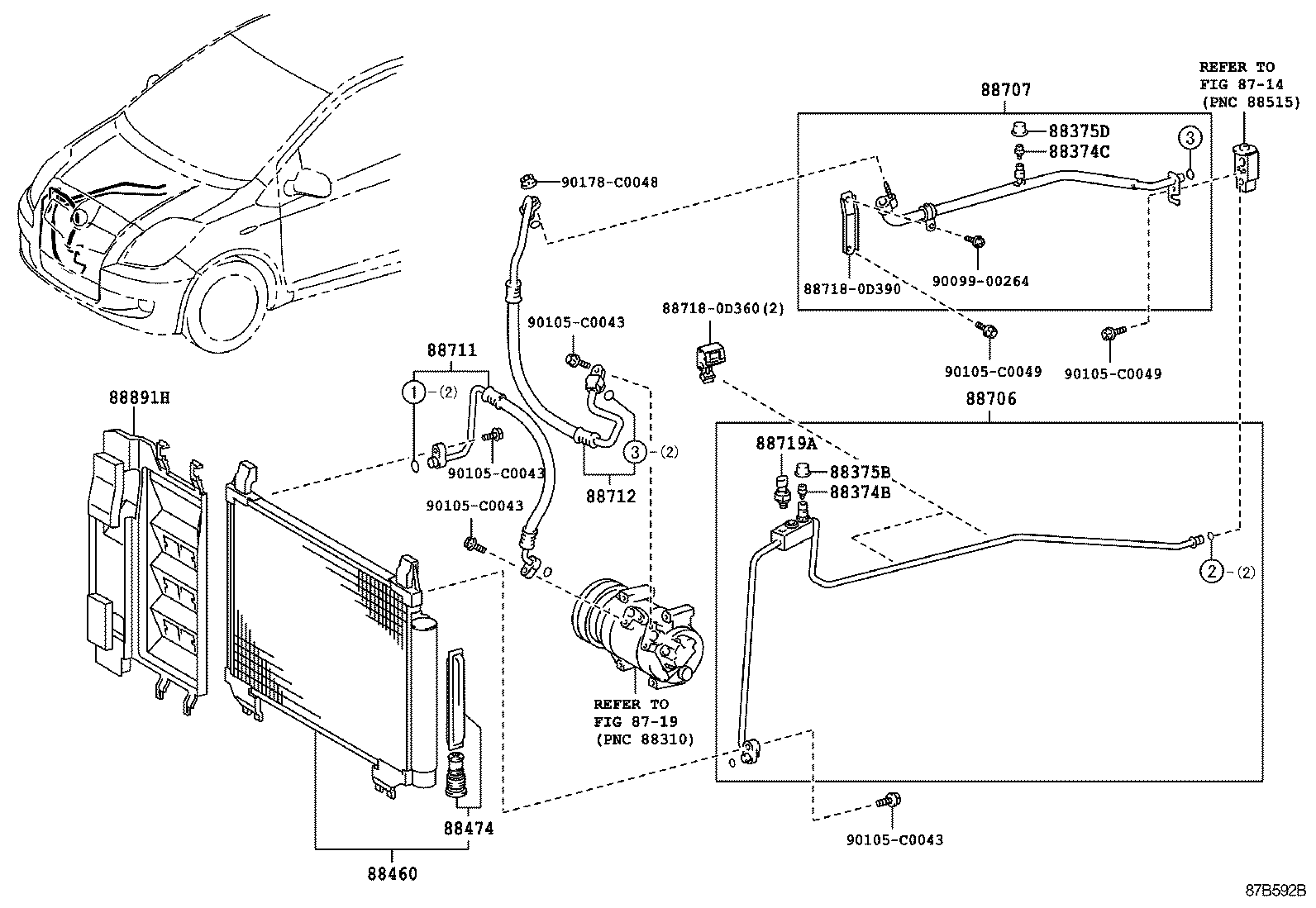 88460-0D140 CONDENSER ASSY, COOLER product image
