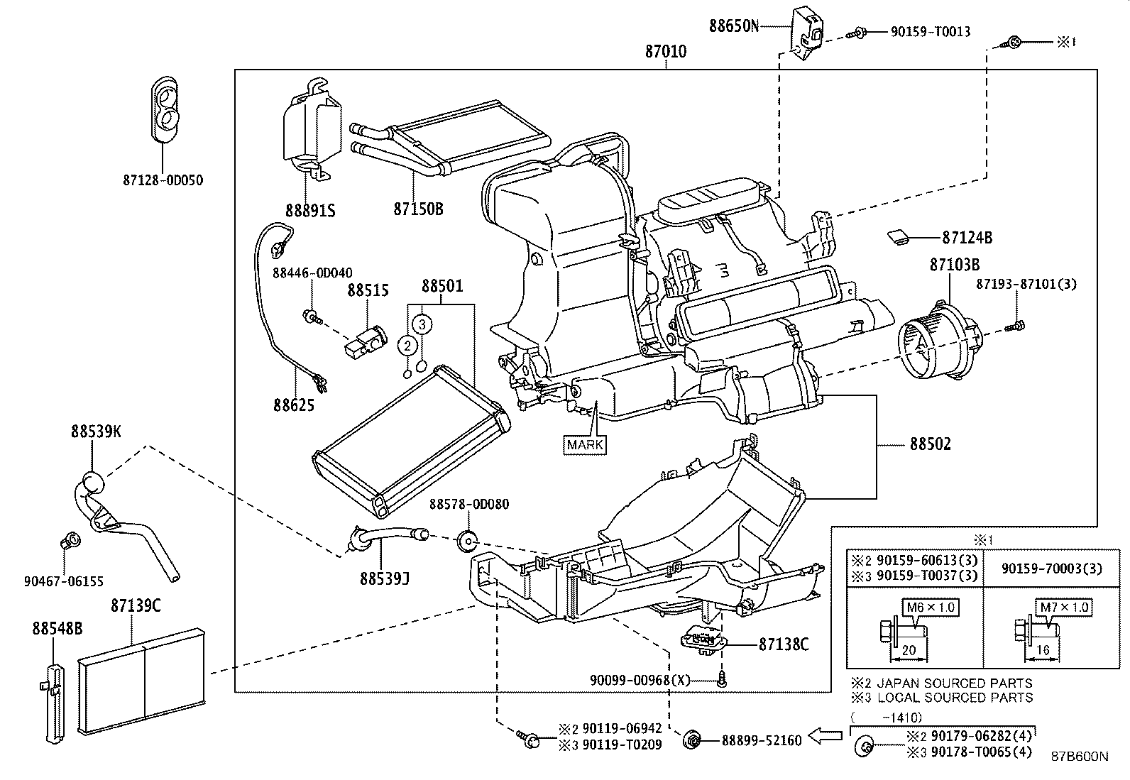 87010-0D552 UNIT ASSY, AIR CONDITIONER product image