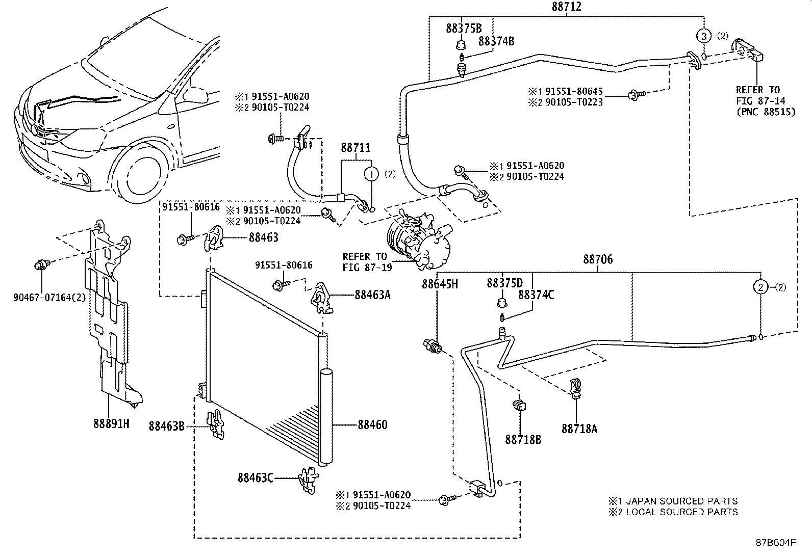 88688-0D280 BRACKET, COOLER CONDENSER, NO.2 product image