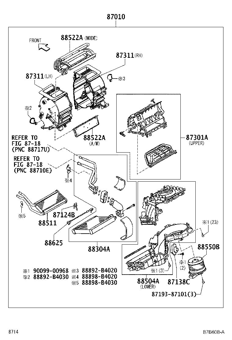 Toyota 87010-B4041 UNIT ASSY, AIR CONDITIONER