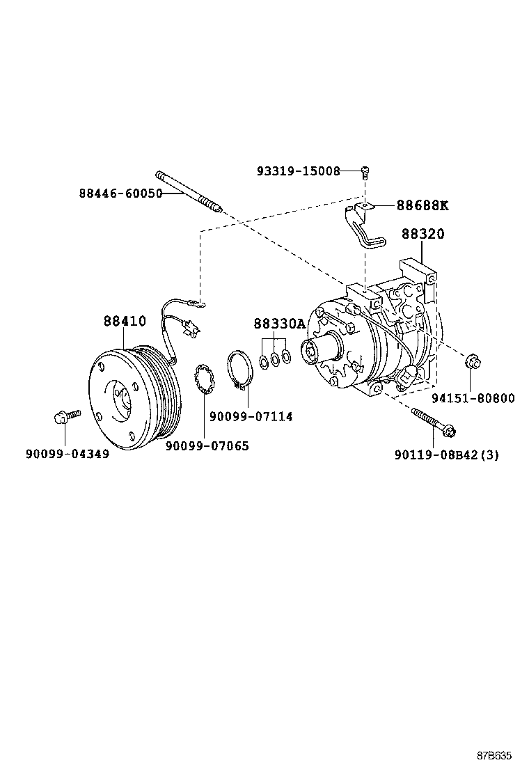 88320-6A130 COMPRESSOR ASSY, COOLER product image