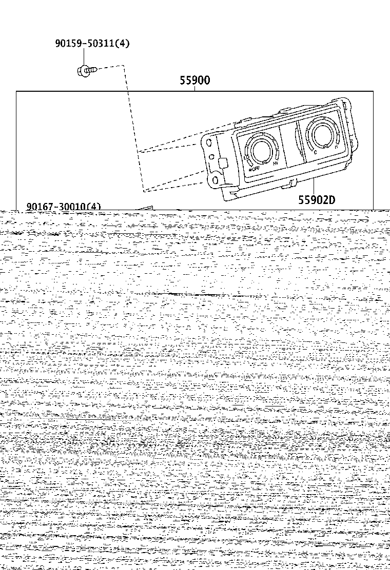 55921-60120 RETAINER, HEATER CONTROL product image