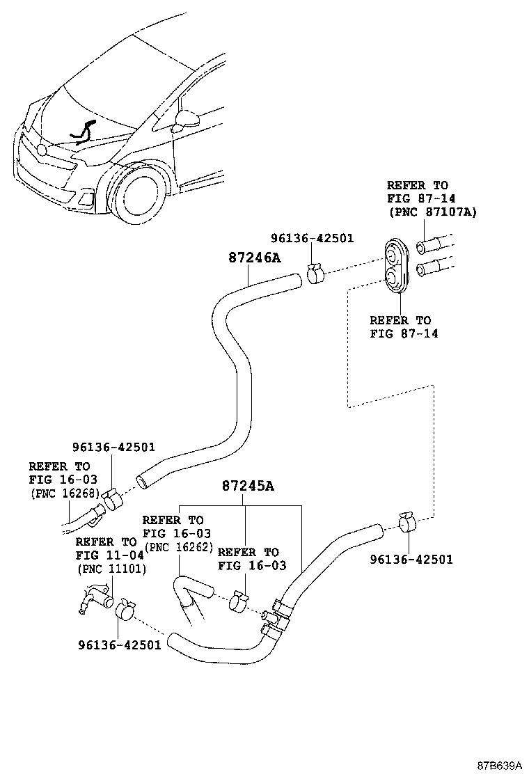 87209-52191 HOSE, HEATER WATER, INLET A product image