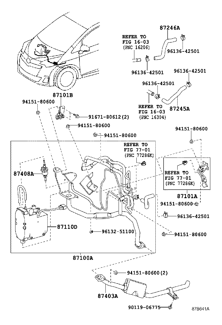 87101-52030 BRACKET SUB-ASSY, HEATER NO.1 product image