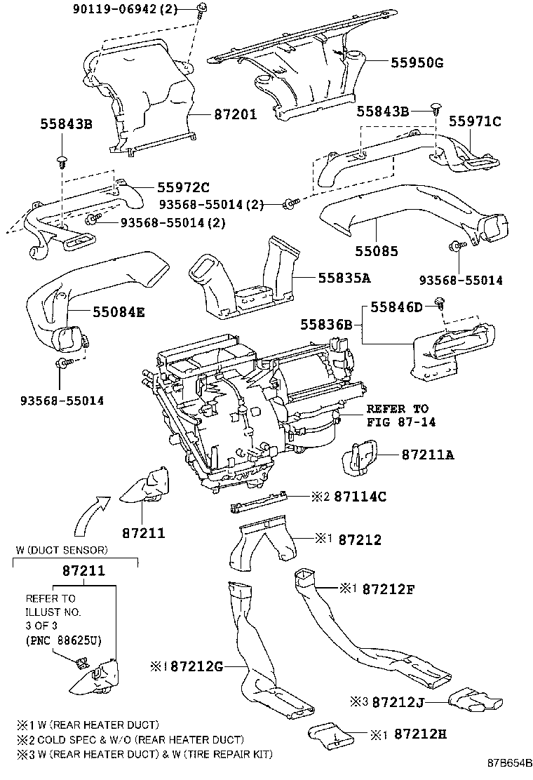 55086-52010 DUCT SUB-ASSY, HEATER TO REGISTER, NO.2 product image