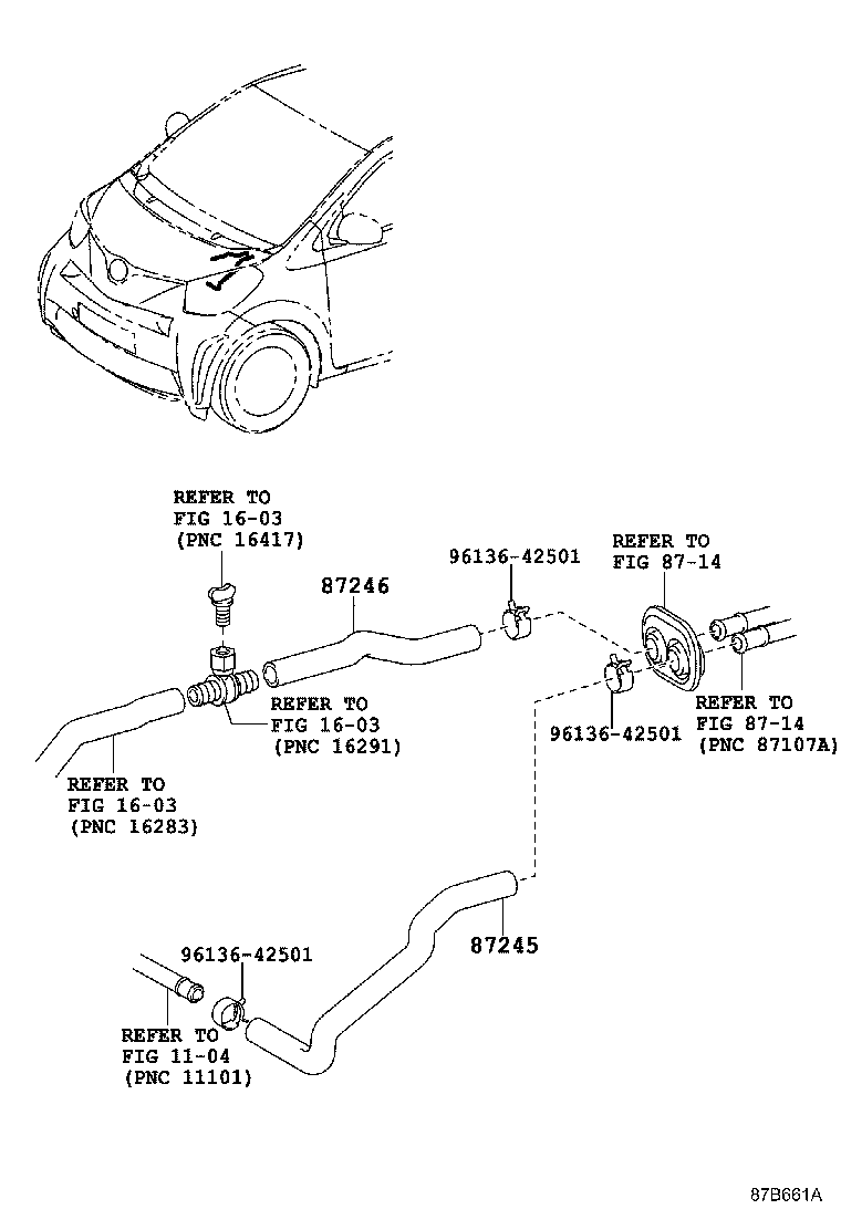 16295-47010 HOSE, HEATER WATER, OUTLET product image