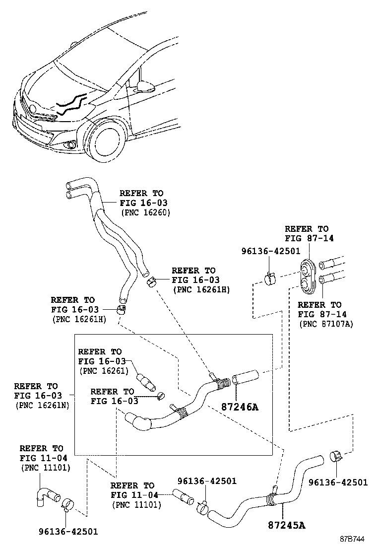 87209-52260 HOSE SUB-ASSY, WATER product image