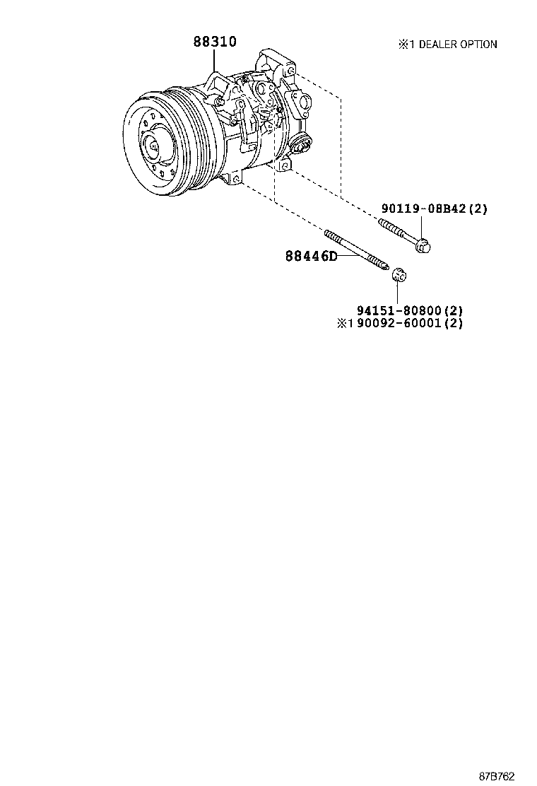 88310-1A820 COMPRESSOR ASSY, W/PULLEY product image