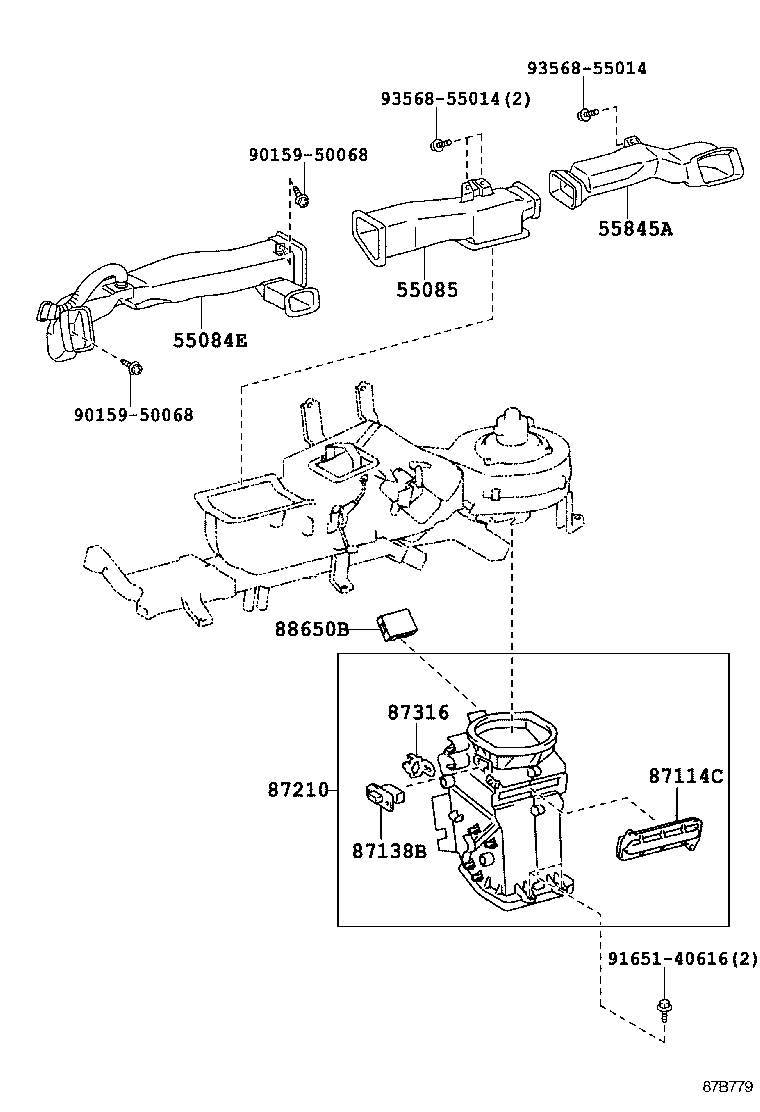 55907-36110 CABLE SUB-ASSY, WATER VALVE CONTROL product image
