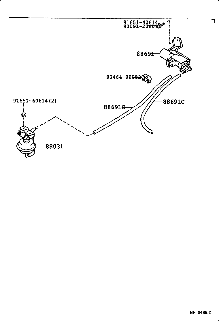 88689-01010 HOSE, COOLER VACUUM NO.1 product image