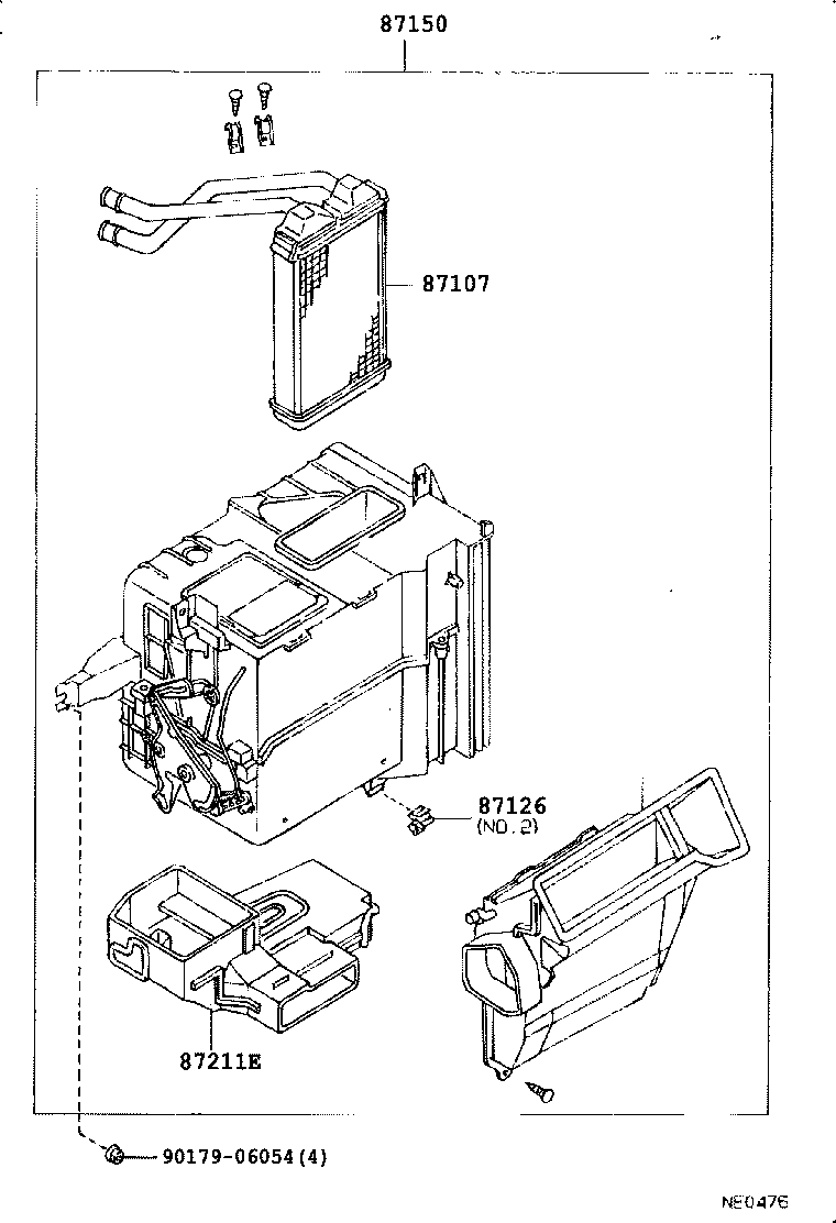 87107-02020 UNIT SUB-ASSY, HEATER RADIATOR product image