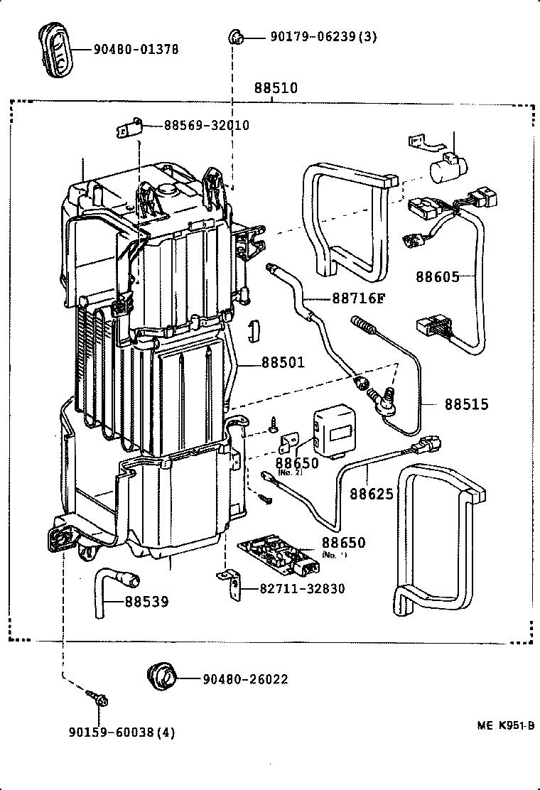 88539-03020 HOSE, COOLER UNIT DRAIN, NO.1 product image