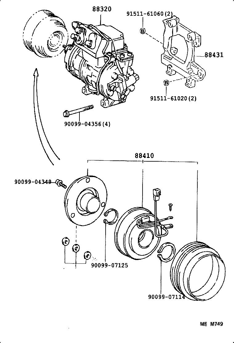 88320-03020 COMPRESSOR ASSY, COOLER product image