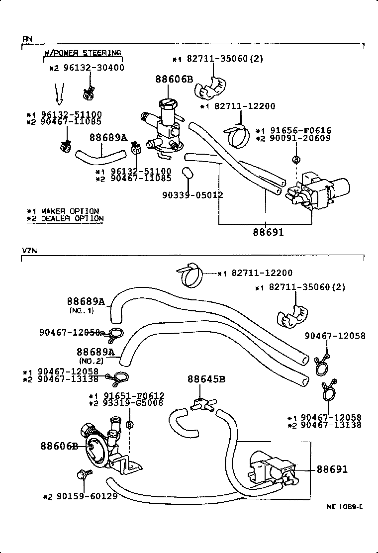 88689-04030 HOSE, COOLER VACUUM NO.1 product image