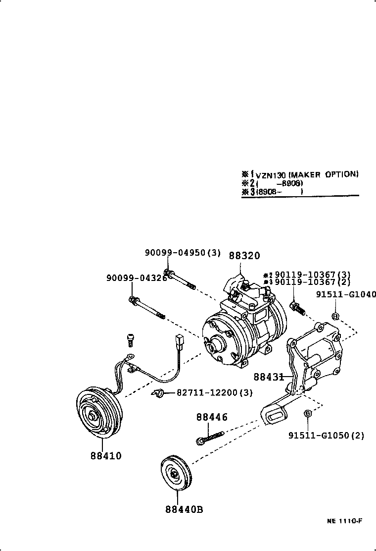 88440-04020 PULLEY ASSY, IDLE product image