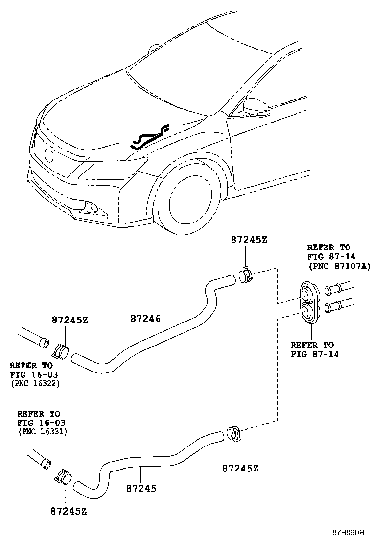 87452-33040 BRACKET, HEATER product image