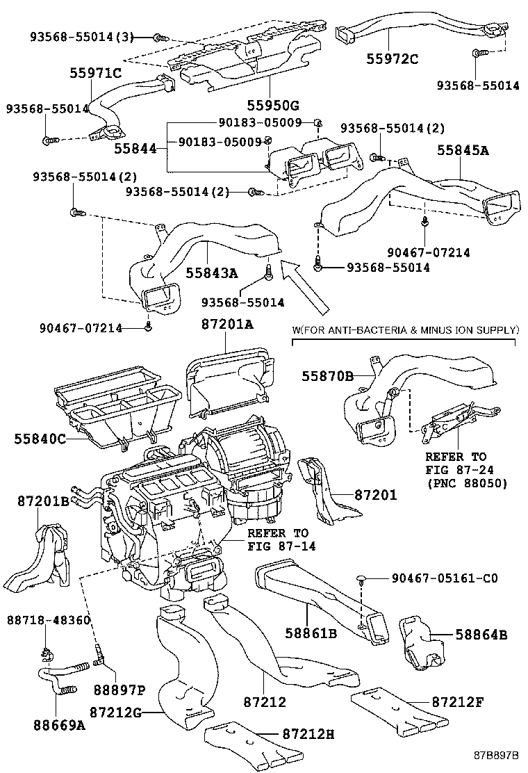 55844-06160 DUCT, HEATER TO REGISTER, NO.2 product image