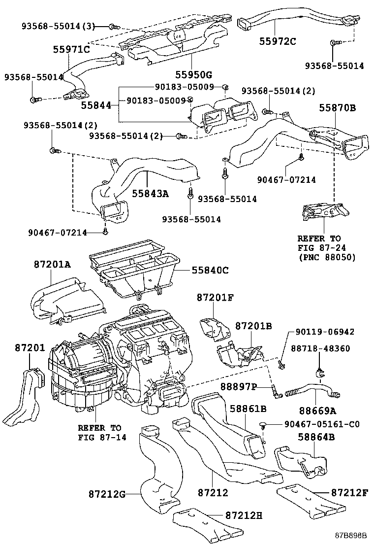 55844-06160 DUCT, HEATER TO REGISTER, NO.2 product image
