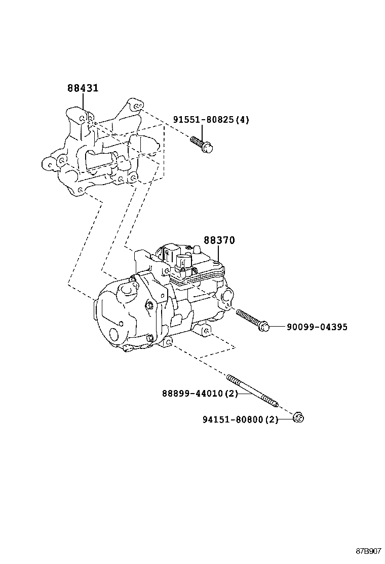 88310-06511 COMPRESSOR ASSY, W/PULLEY product image