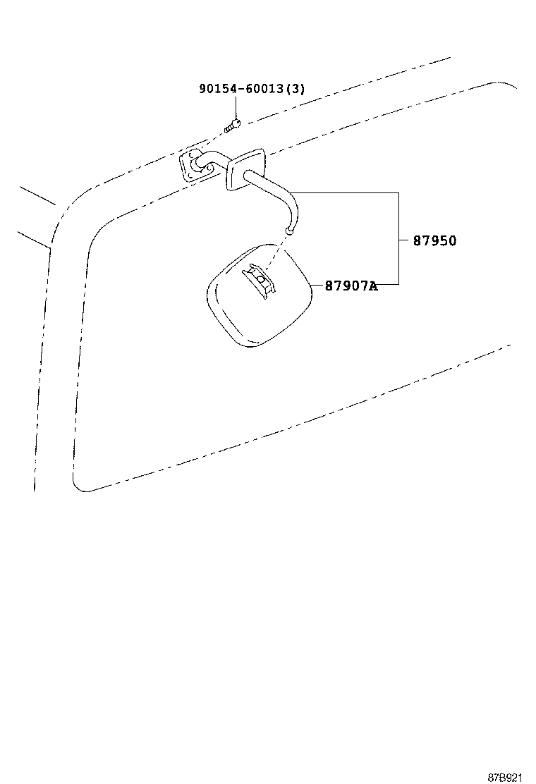 87810-37091 MIRROR ASSY, INNER REAR VIEW product image