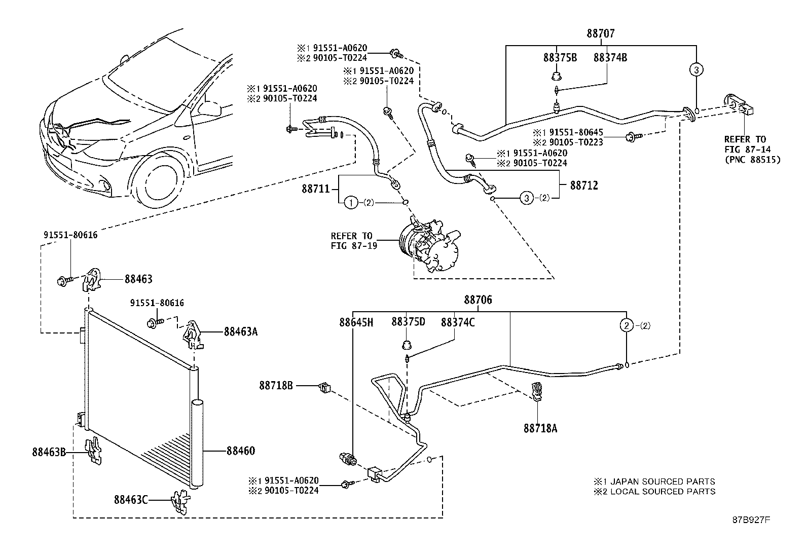 88688-0D280 BRACKET, COOLER CONDENSER, NO.2 product image