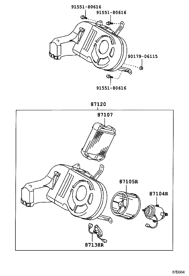 87138-37160 RESISTOR, REAR HEATER BLOWER product image