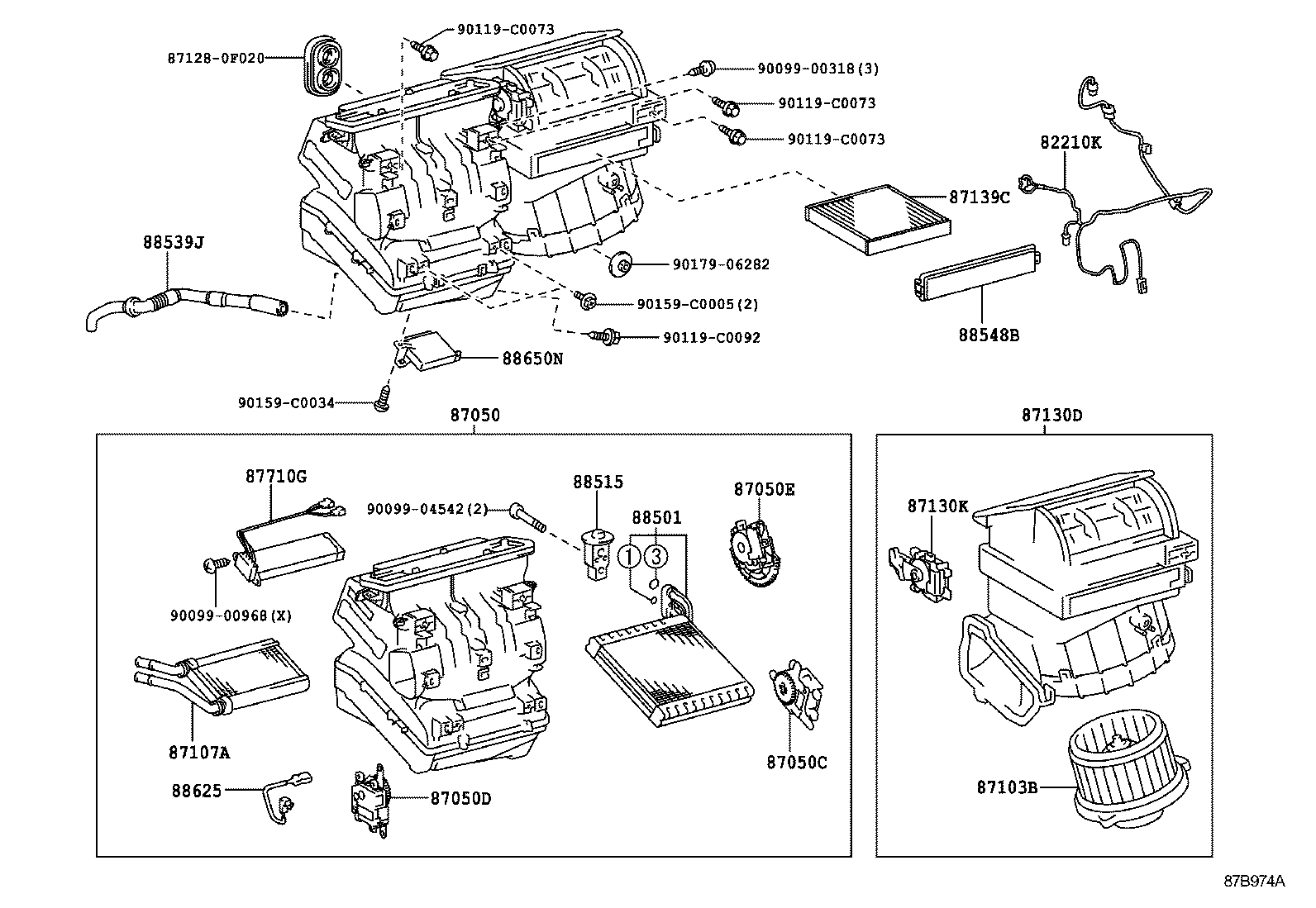 87106-0F040 DAMPER SERVO SUB-ASSY, AIR CONDITIONER RADIATOR, NO.3 product image