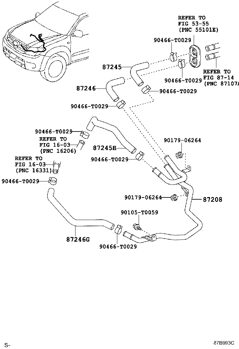 Toyota 87245-0K870 HOSE, HEATER WATER, OUTLET G