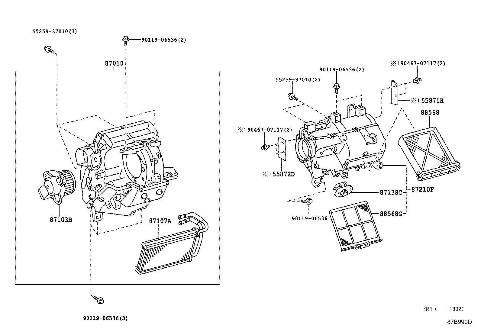 87103-37040 MOTOR SUB-ASSY, BLOWER W/FAN product image