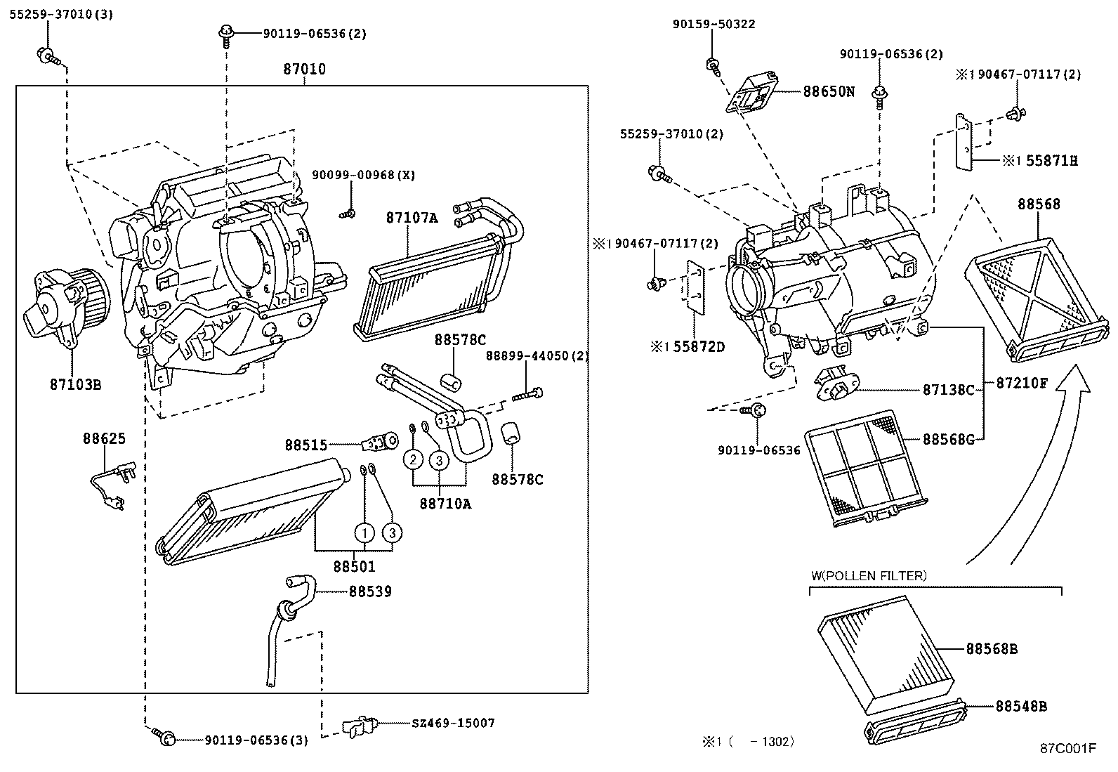 87103-37040 MOTOR SUB-ASSY, BLOWER W/FAN product image