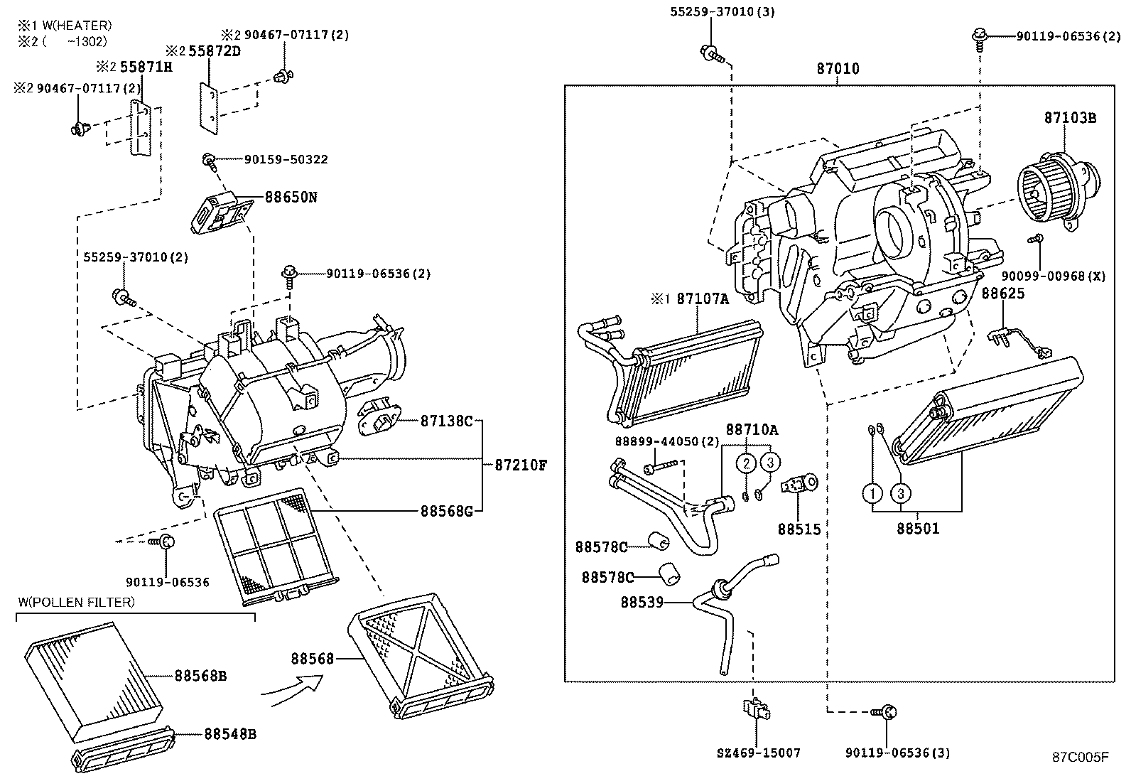 87103-37040 MOTOR SUB-ASSY, BLOWER W/FAN product image