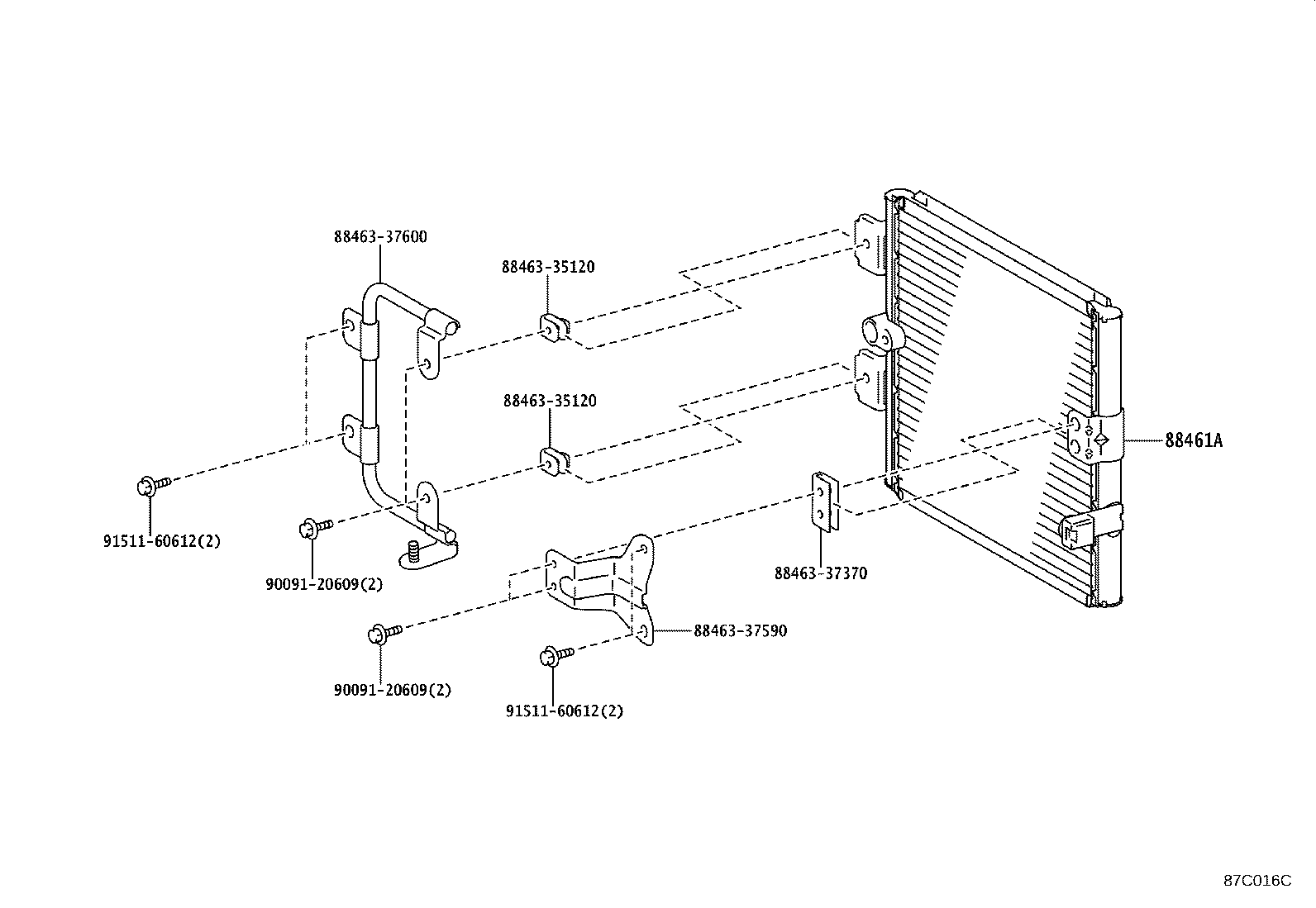 85924-37010 BRACKET, COOLER CONDENSER, NO.1 product image