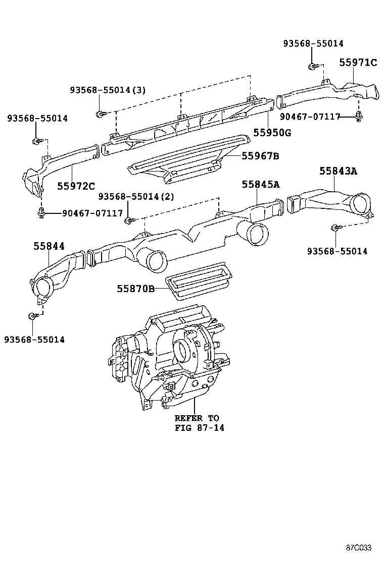 55844-37071 DUCT, HEATER TO REGISTER, NO.2 product image